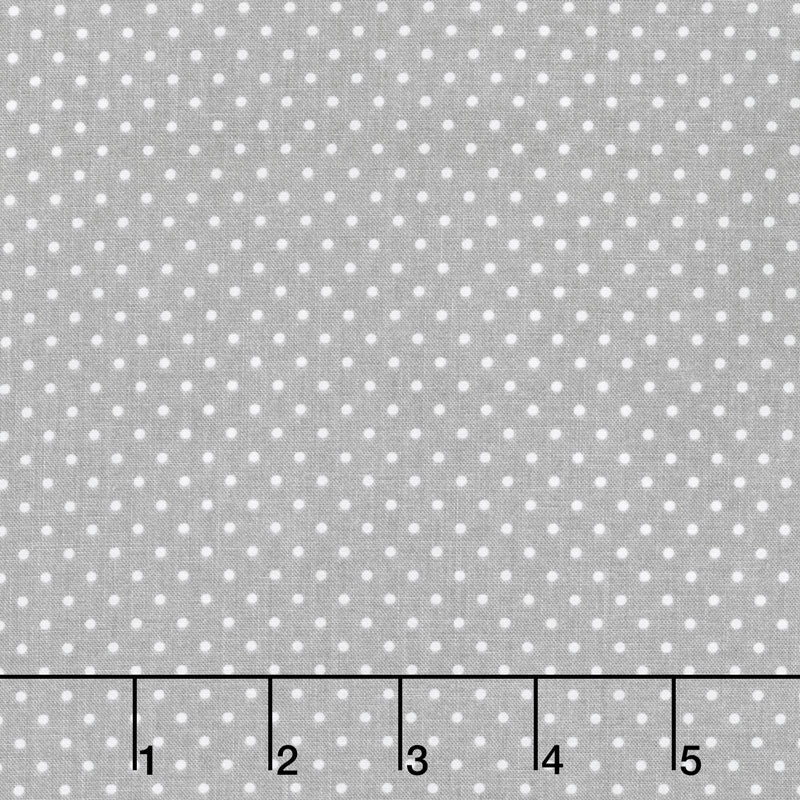 Swiss Dot - White Swiss Dot on Gray Yardage