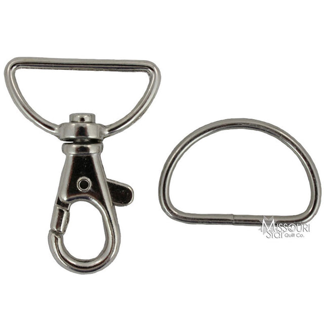 Swivel Hook & D Ring (1" Silver Nickel) Primary Image