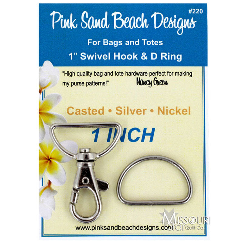 Swivel Hook & D Ring (1" Silver Nickel) Alternative View #1