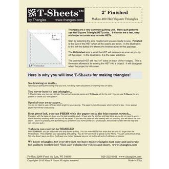 T-Sheets - 2" Finished