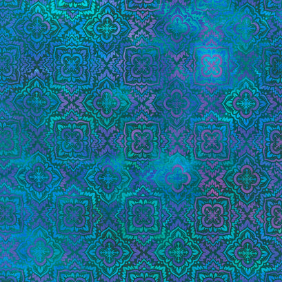 Tapestry - Medallion Blue Yardage