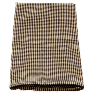 Tea Towel - Black & Tea Dye Mini Check