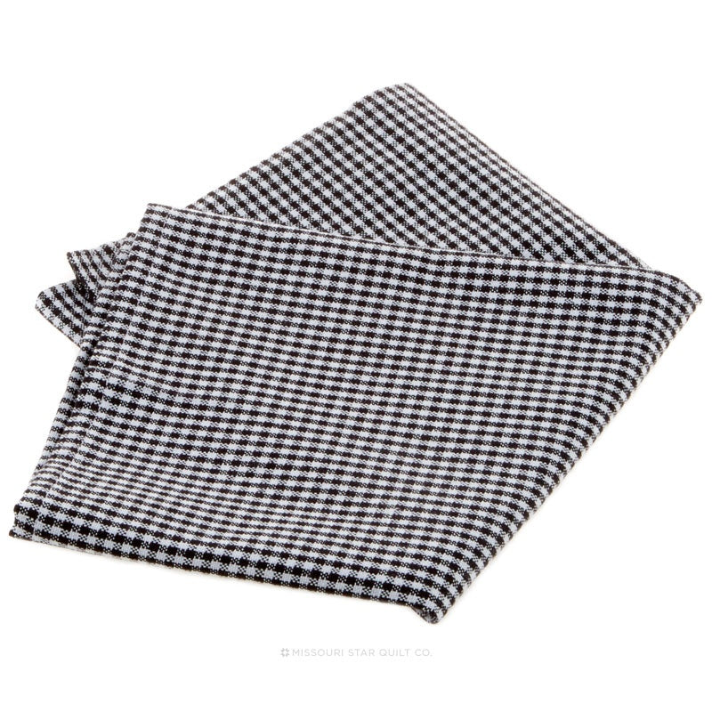 mungo honeycomb cotton tea towel - black and grey