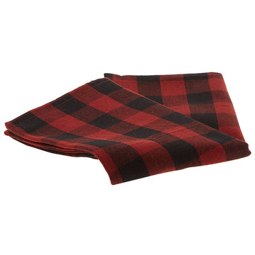 Tea Towel - Buffalo Check Red and Black