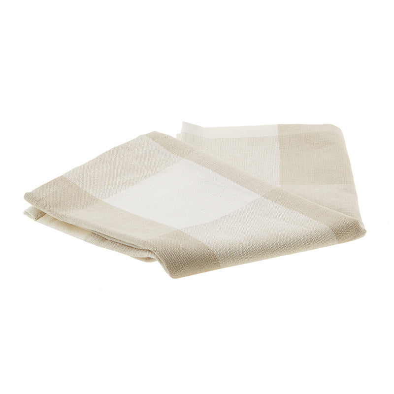 Tea Towel - Farm House Check Natural and Cream