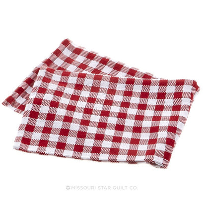 Tea Towel - Gingham Check Red/White