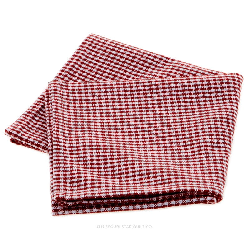 Tea Towel - Mini Check Red and White
