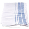 Tea Towel - Stripe Border White/Blue