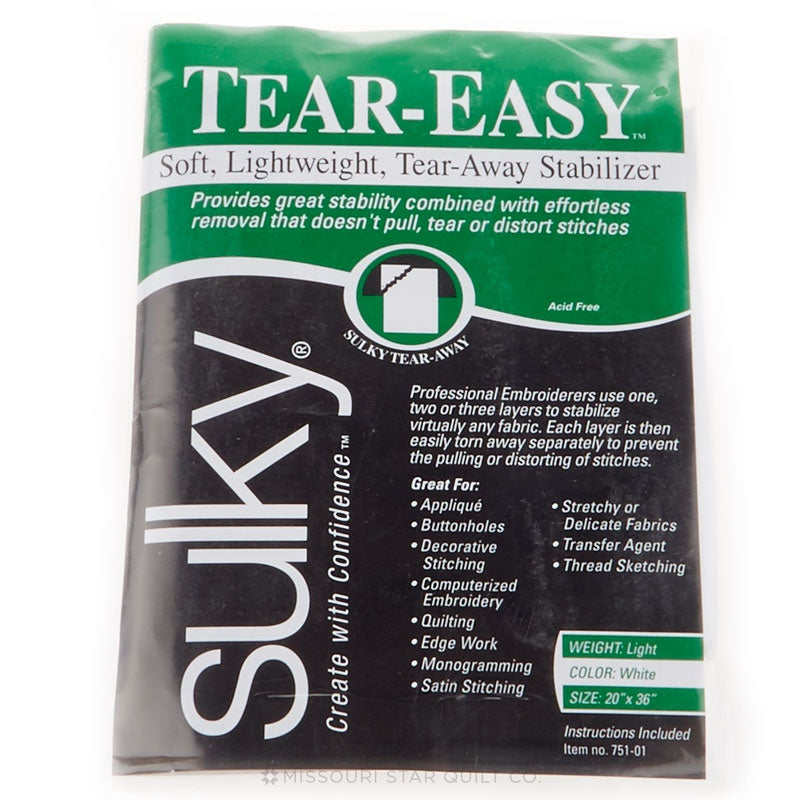 Tear-Away Stabilizers - Embroidery Backing 