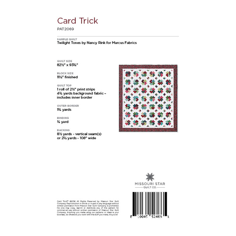 The Card Trick Quilt Pattern by Missouri Star