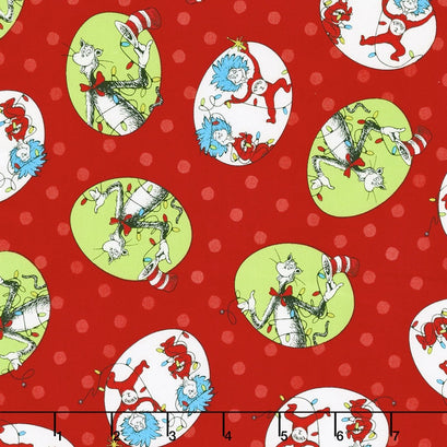 The Cat in the Hat Christmas - Cat Christmas Red Yardage