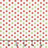 The Christmas Card - Crosses Red Green Yardage Primary Image