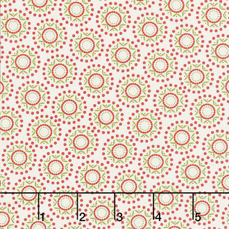 The Christmas Card - Snowflakes Cream Yardage