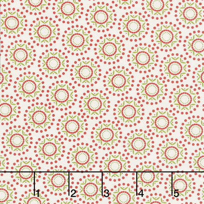 The Christmas Card - Snowflakes Cream Yardage