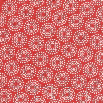 The Christmas Card - Snowflakes Red Yardage