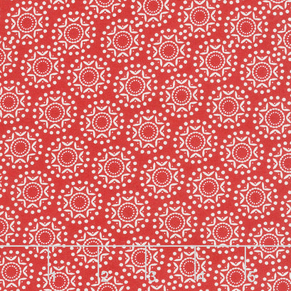 The Christmas Card - Snowflakes Red Yardage