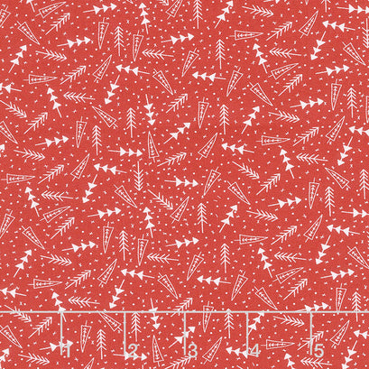 The Christmas Card - Trees Red Yardage