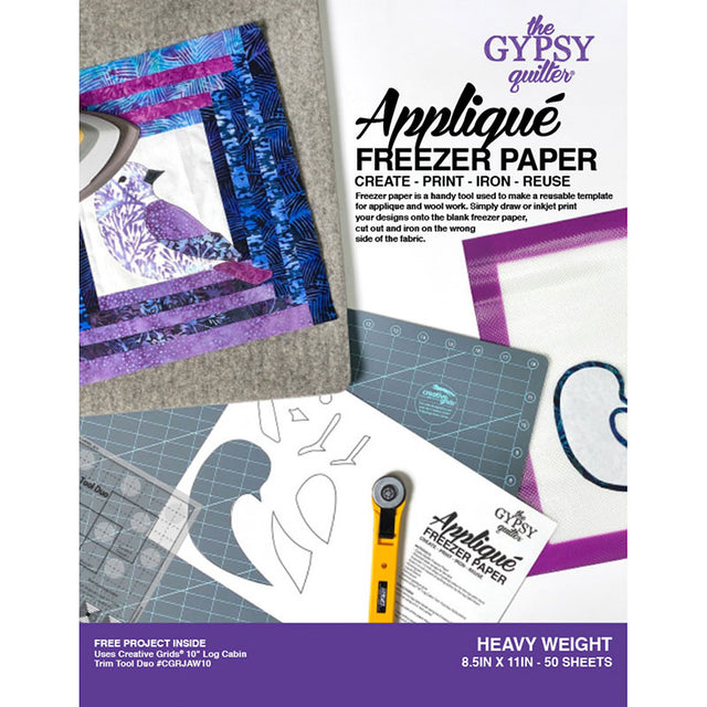 The Gypsy Quilter Freezer Paper 8.5" x 11" Heavy Weight 50ct