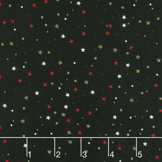 The Joy of Giving - Star and Dot Black Yardage