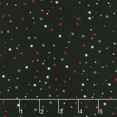 The Joy of Giving - Star and Dot Black Yardage