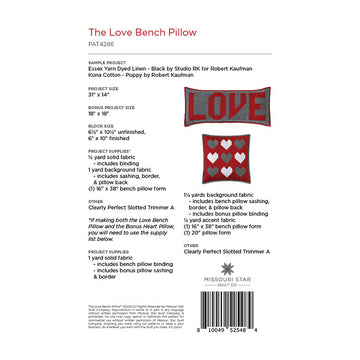 The Love Bench Pillow by Missouri Star
