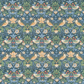 The Original Morris & Co. - Mini Strawberry Thief Navy Yardage