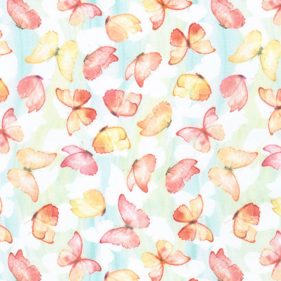 The Patricia Collection - Butterflies Soft Multi Yardage