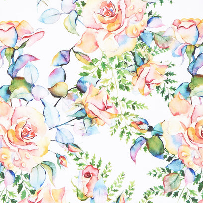 The Patricia Collection - Large Roses Soft Multi Yardage