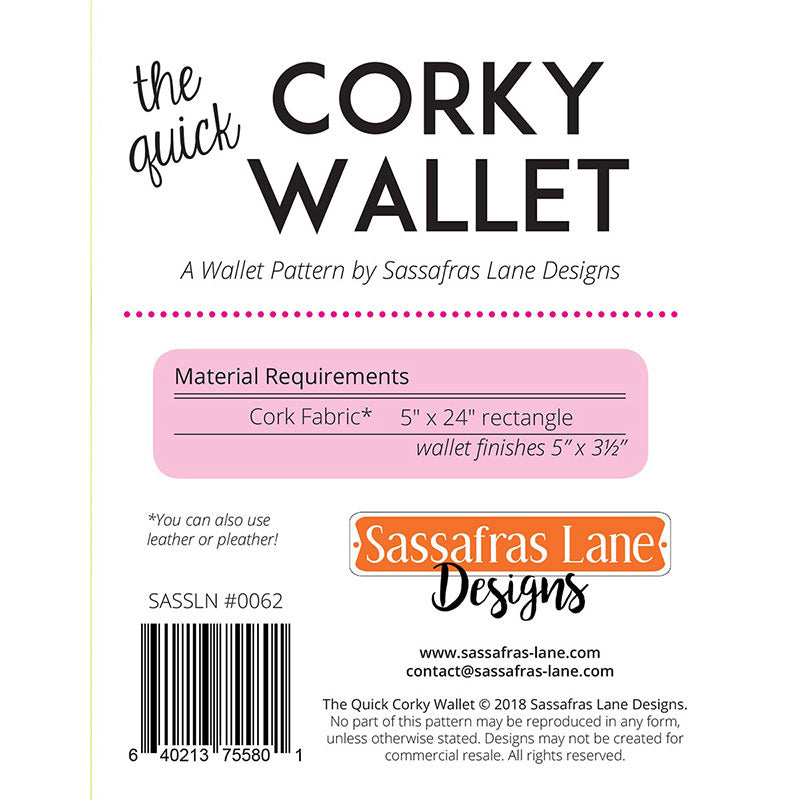 The Quick Corky Wallet Pattern Alternative View #1