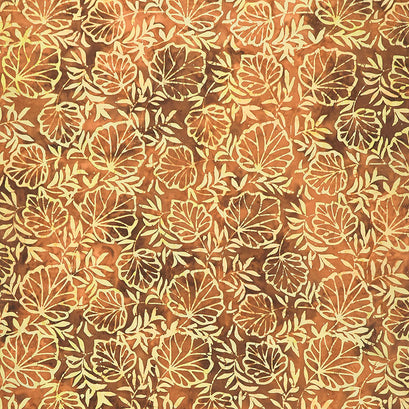 The Treachery of Images Batiks - Brownie Outline Leaves Yardage