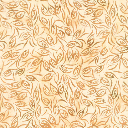 The Treachery of Images Batiks - Latte Peapods Yardage