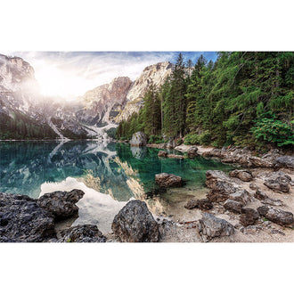 The View From Here 2 - Mountain Vista Prussian Blue Digitally Printed Panel