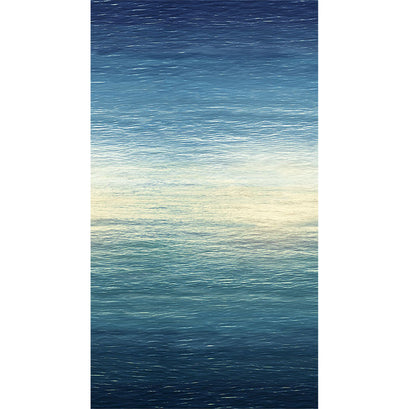 The View From Here 2 - Water Ombre Teal Multi Digitally Printed Yardage