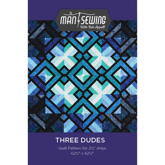 Three Dudes Quilt Pattern from Man Sewing