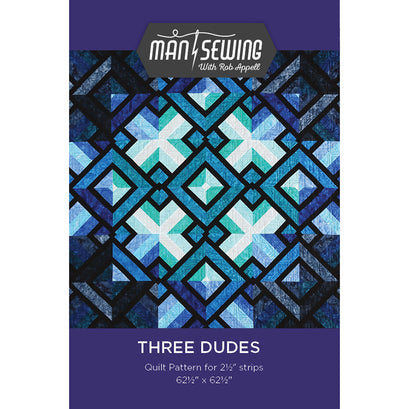 Three Dudes Quilt Pattern from Man Sewing