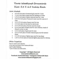 Three Woodland Ornaments Pattern