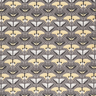 Through the Woods - Butterfly Charcoal Yardage