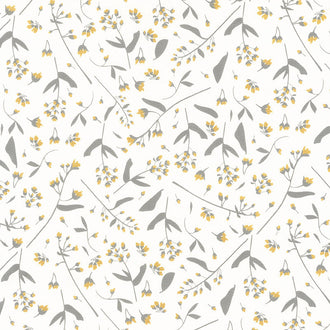 Through the Woods - Floral Ivory Yardage