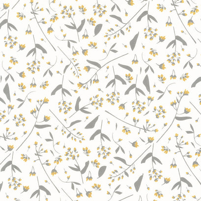 Through the Woods - Floral Ivory Yardage