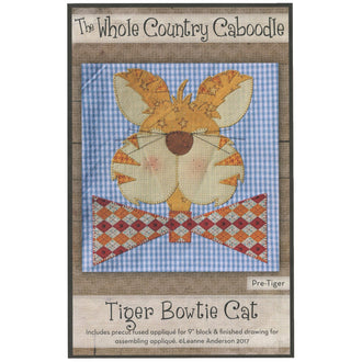 Tiger Bowtie Cat Precut Fused Appliqué Pack