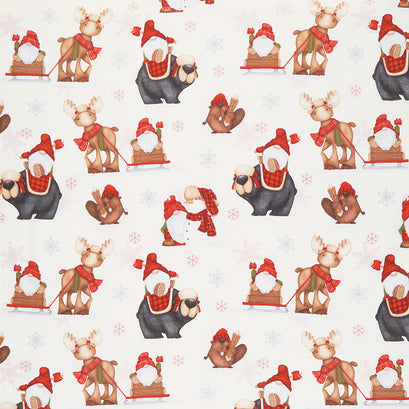 Timber Gnomies - Woodland Gnomes Cream Yardage