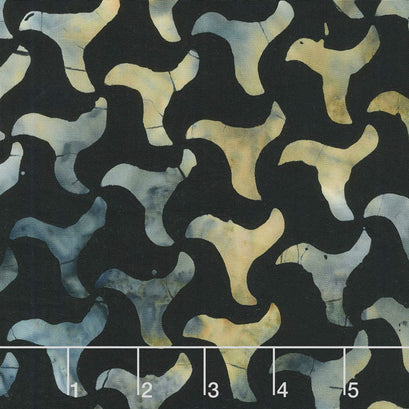 Tonga Batiks - Boathouse Ocean Waves Ebony Yardage