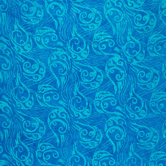 Tonga Batiks - Celebrity Abstract Rigid Swirls Reef Yardage