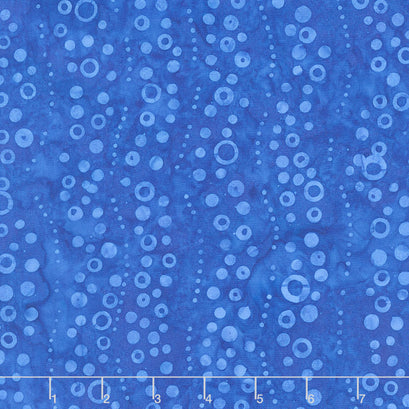 Tonga Batiks - Celebrity Beaded Dots Blue Yardage