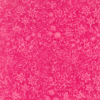 Tonga Batiks - Celebrity Faint Floral Water Marks Fuchsia Yardage