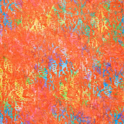 Tonga Batiks - Celebrity Water Streaks Poppy Yardage
