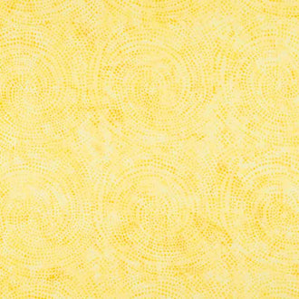 Tonga Batiks - Chiffon Dotty Spiral Canary Yardage