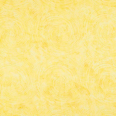 Tonga Batiks - Chiffon Dotty Spiral Canary Yardage