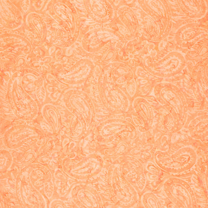 Tonga Batiks - Chiffon Groovy Paisley Peach Yardage