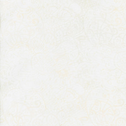 Tonga Batiks - Creme Bali Garden Feather Yardage